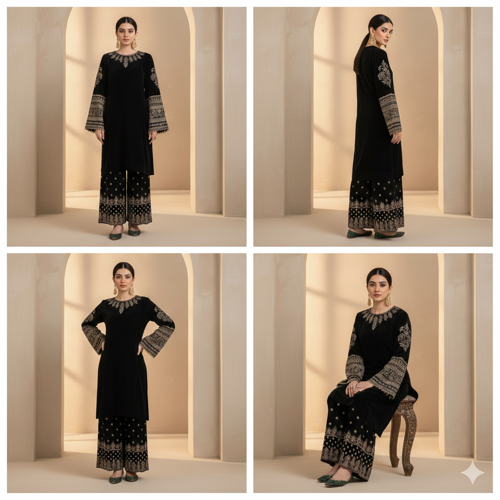 Onyx Velvet Heritage Premium Unstitched 3-Piece