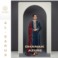 Dhanak Navy Opulence 3-Piece Embroidered Winter Luxe Collection